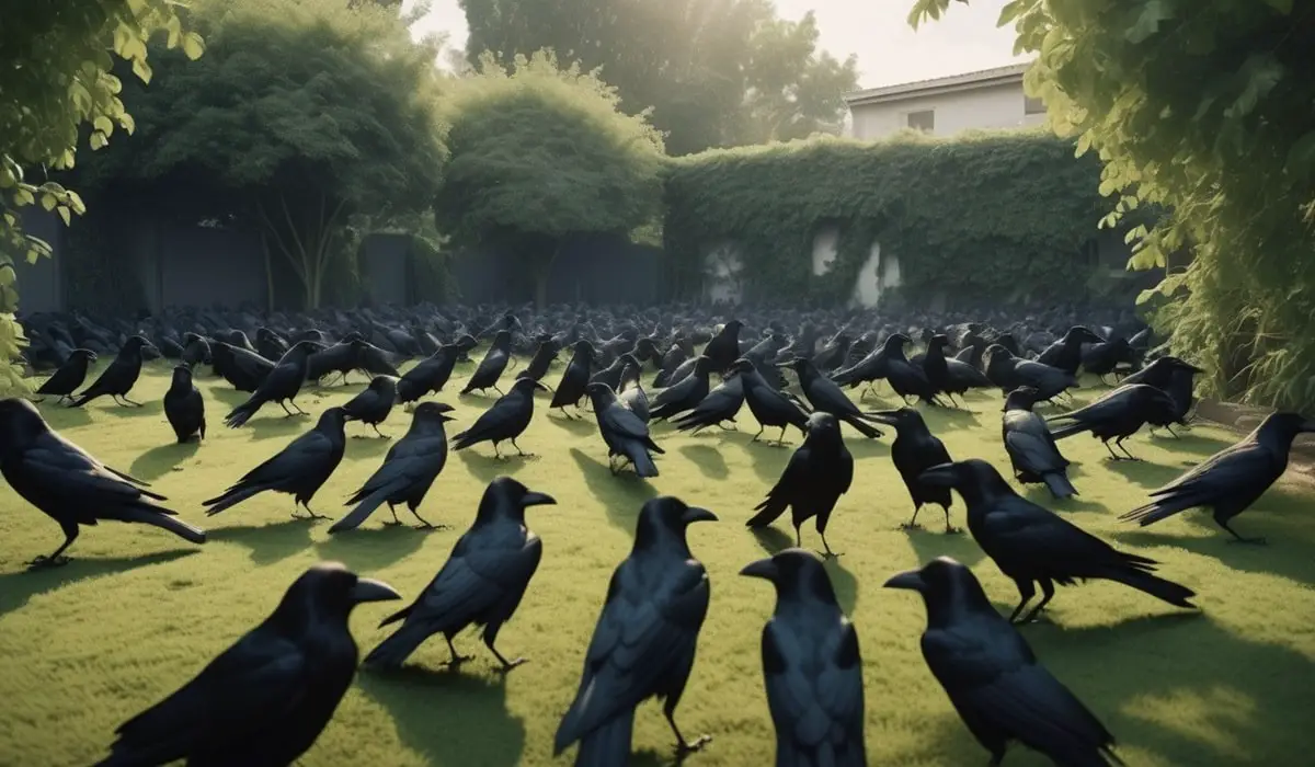 Crows Gathering in Large Numbers Spiritual Meaning